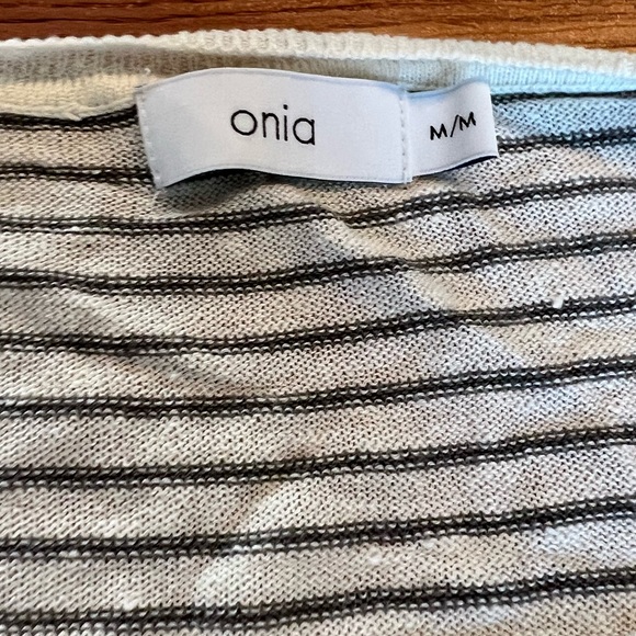 Onia Stripe Linen Pullover Sweater - Picture 3 of 4